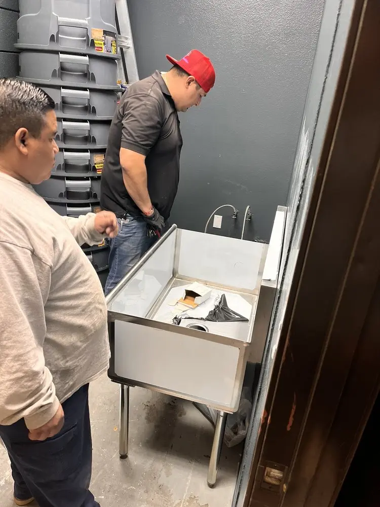 Commercial plumbing and sink installation in Dunlap